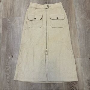 ASOS Cream Midi Cargo Skirt for Work